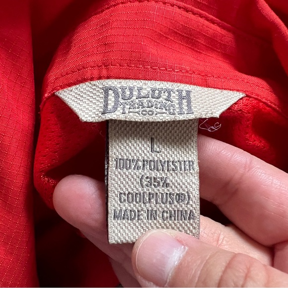 Duluth Trading Co. Red Snap Button Shirt Women’s Size L - Picture 2 of 8
